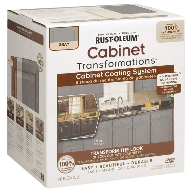 Rust-Oleum 302137 Transformations Trousse de Remise à Neuf d'Armoire, 143 Fl Oz (Lot de 1), Gris