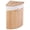 Natural, variant on Corner Bamboo Laundry Hamper with Lid and Removable Liner, Washing Clothes Basket Storage Bin with Handle, Suitable for Bedroom, Bathroom, Laundry, Bamboo
