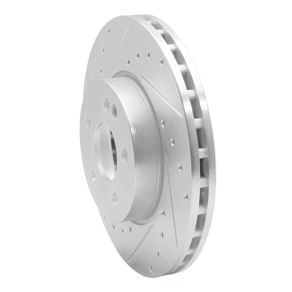 Dynamic Friction Company 631-63158L DFC Brake Rotor - Drilled And Slotted - Silver