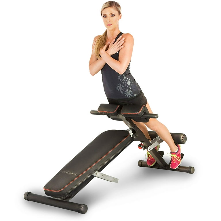 Fitness Reality X Class Light Commercial Multi Workout Adjustable Sit Up Hyper Back Extension Decline Ab Bench