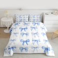 thumbnail image 2 of Feelyou Dreamy Blue Bow-tie Twin Comforter Sets, Teens Kids Boys Girls Bedding Set, 2pcs, 2 of 8