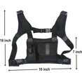 thumbnail image 2 of GHSDFBB Universal Radio Chest Harness Pack Bag Front Pocket Pouch Holster EMS Vest Rig for Two Way Radio Walkie Talkie Leather Black (Rescue Essentials), 2 of 7