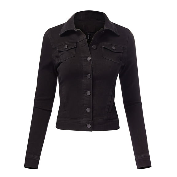 FashionMille Women Regular Slim fit washed Denim Jean Jacket