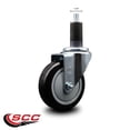 thumbnail image 2 of 4 Inch Black Poly Wheel Swivel 1-1/4 Inch Expanding Stem Caster SCC, 2 of 2
