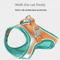 thumbnail image 3 of Cat Dog Harness And Leash Set - Suede Adjustable Comfort No Pull Puppy Vest Harnesses For Cats Dogs Walking Green Orang Pink, 3 of 7
