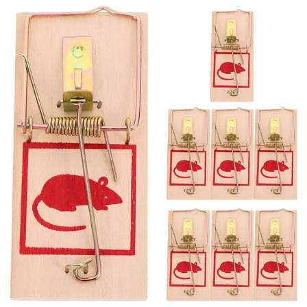 LAMIRO 8pcs Wooden Mice Trap for Home Use Easy Setting Rat Catcher with Strong Snap Mechanism for Indoor and Outdoor Mouse Control