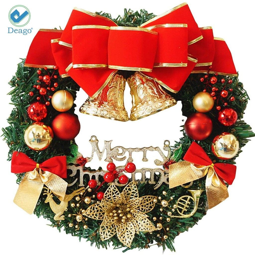 Baubles Artificial Christmas Wreath Window Decor Party Supplies Door Hanging W 