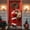D, variant on Chanana Christmas Santa Claus Door Cover, Stretch Fabric Backdrop Door Porch Covers for Home Party Holidays Decoration, Christmas home decoration, 35.4"x70.9" (Contains 4 Ropes)
