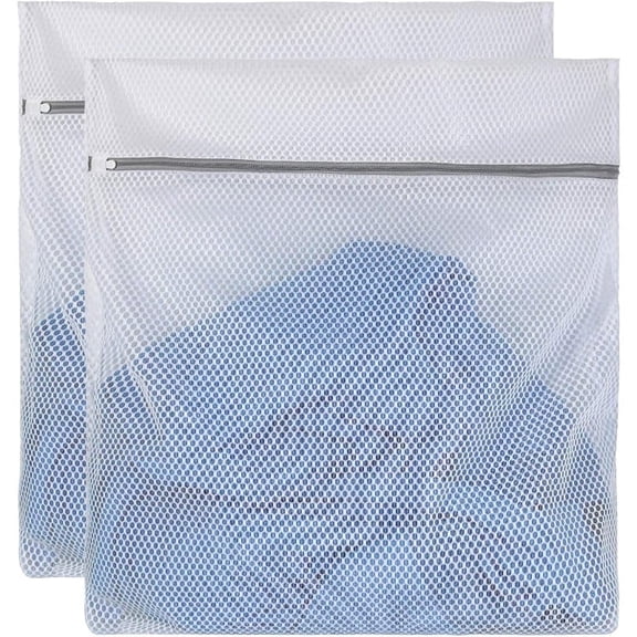 Maoxuan 2 Pack Honeycomb Mesh Laundry Bags, 24x24 inches Delicates Wash Bags for Lingerie & Travel Storage