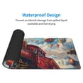 thumbnail image 3 of Rocae Beautiful Red Train Hot Air Balloon for Gaming Mouse Pad, Mouse Pad Large, Office Computer Keyboard Mousepad, Keyboard and Mouse Pad with Stitched Edges,31.5 x 11.8 in, 3 of 5