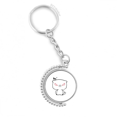 thumbnail image 1 of angry expression stickers rotatable keyholder disc accessories chain clip, 1 of 3
