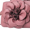 thumbnail image 4 of Faraee Womens Flower Purses and Handbags Leather Fashion Small Shoulder Crossbody Tote Bag Work Casual Top Handle Satchel Pink, 4 of 4