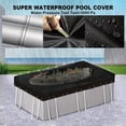 thumbnail image 4 of SHELTUSE 14x28FT Rectangular Pool Cover for Above Ground Pool, Solar Oval Pool Cover Protection with Steel Rope, Ideal for Rectangular/Oval Frame Pool Waterproof & UV-Resistant, Black, 4 of 7