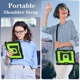 thumbnail image 6 of Shockproof Case For iPad Mini 7th/6th Gen(2024/2021),With Retractable Kickstand,Shoulder Strap,Built-in Pencil Holder,Heavy Duty Shockproof Rugged Protective Rugged Tablet Case,D, 6 of 9
