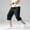 A4-Black, variant on Men's Capri Pants Below the Knee Elastic Waist Drawstring Capris Pants with Zipper Pockets Quick Dry Trousers Lightweight Travel Casual Gym Workout Clothing,Beige L