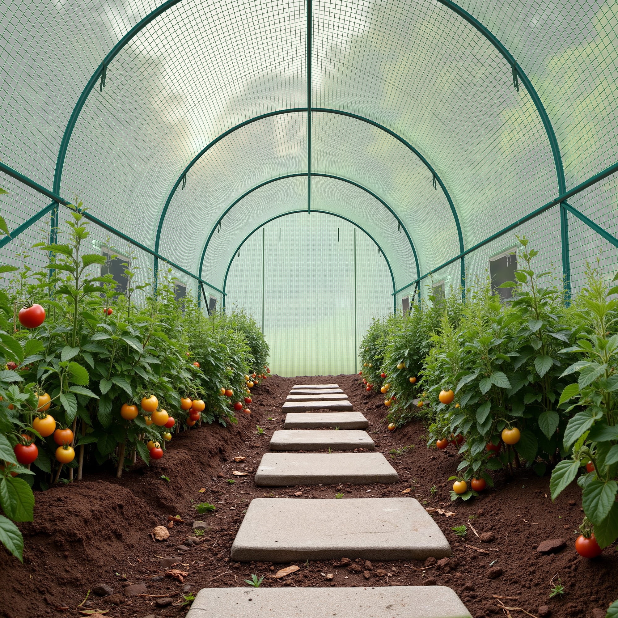 GOJOOASIS Outdoors Heavy Duty 15 x 7 x 7 FT Portable Greenhouse with 8 Ventilated Screen Windows & Rolling Zipper Door