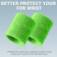 thumbnail image 2 of HOWEN Sweatbands Sports Wristband for Men & Women - Moisture Wicking Athletic Cotton Terry Cloth Sweatband for Tennis, Basketball, Running, Gym, Working Out,Green, 2 of 5