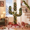 thumbnail image 4 of Costway 6 FT Pre-Lit Cactus Christmas Tree with 120 LED Lights Green, 4 of 11