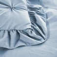 thumbnail image 6 of HIG Fog Blue 5 Piece Bed in a Bag – Ruffled Comforter Set with French Country, King for Adults, 6 of 9