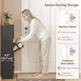 thumbnail image 4 of HOMCOM Armoire à Chaussures avec 2 Tiroirs Basculants, Armoire de Rangement pour Chaussures Étroite, Noir, 4 of 10
