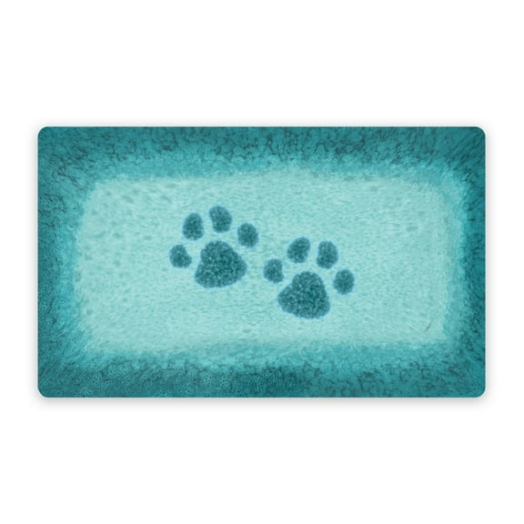 Paw Print Reactive Pet Placemat, 11.5” x 19”