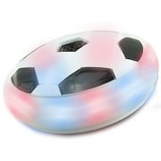 Jellydog Toy Air Power Soccer Hover Disk with Foam Bumpers and Light up LED Lights Lawn Games for Kids
