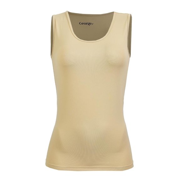 Top George para Mujer, Beige Tirante Ancho Talla CH
