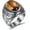 Brown, variant on Retro Vintage Stone Rings for Men Turquoise Rings Stainless Steel Signet Biker Band
