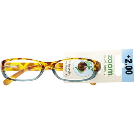Zoom Eco Friendly Reading Glasses Tort Blue Two Tone 2.00