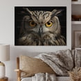thumbnail image 2 of Designart "Portrait of Black and White Owl" Animals Print on Natural Pine Wood, 2 of 5