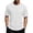 White, variant on Casual T-Shirts for Men Short Sleeve Round Neck Solid Color Polyester Tee
