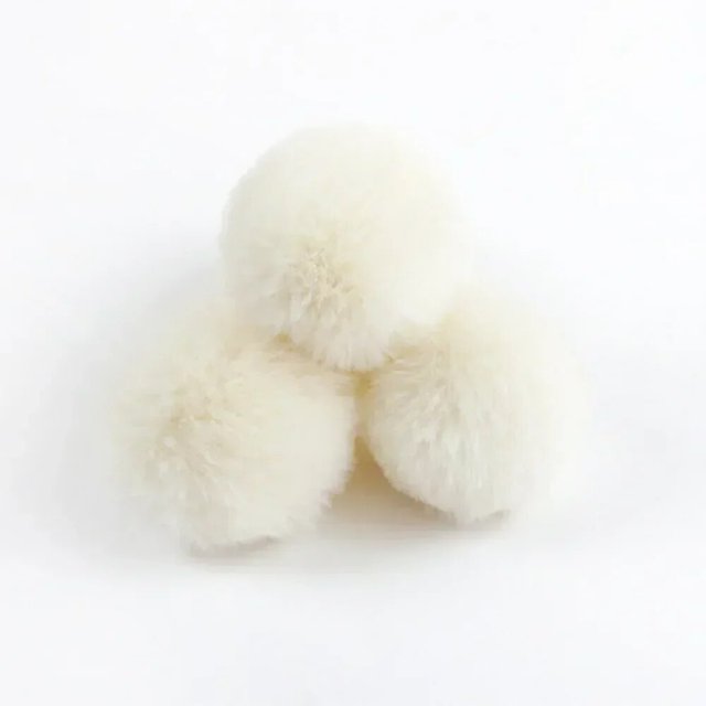 5/10 Uds. Bola de pompón de piel de conejo de imitación 5cm llavero con pompón de Navidad coche pompón ropa juguetes Diy bolsa pendiente Ponpon Decoración