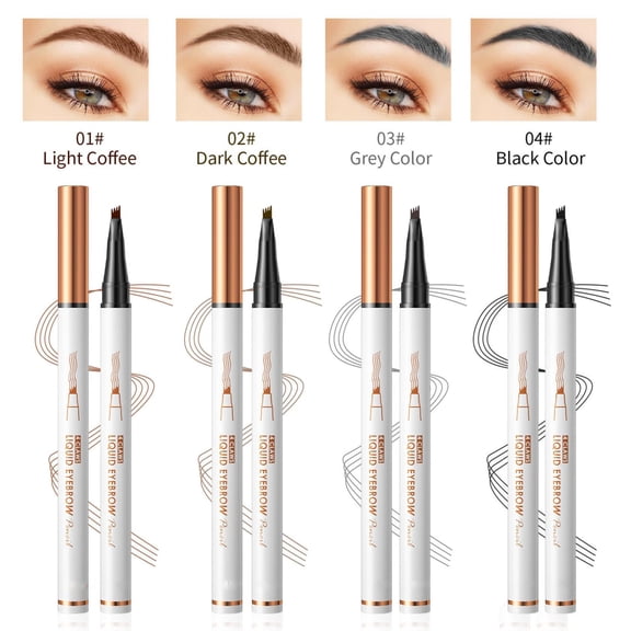 Eyebrow Stencils for Shaping,Eyebrow Pencil,Eyebrow Pen, 2026 Upgraded 3D Waterproof 4-Tip Eyebrow Pencil, Natural Makeup Long-Lasting Fine Stroke Magic Eyebrow Pencil for Women(4pcs/Set)