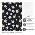 thumbnail image 2 of 2 Pcs Pioneer Flower Floral Print Pattern Kitchen Towels, Funny Microfiber Dish Towel Set, 18" X 26" Tea Towels, 2 of 6