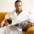 thumbnail image 5 of Alpine Swiss Pure Cotton Men Terry Cloth Bathrobe Super Absorbent Hotel Spa Robe, 5 of 7