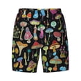 thumbnail image 4 of Lsque Mens Swim Trunks Bright Mushrooms Pattern - Bathing Suit Compression Liner - Beach Swim Shorts Swimwear - (S-3XL) - Stretch Quick Dry -3X-Large, 4 of 9