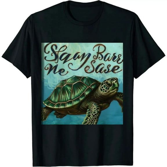 Qinduosi  Since Birth Salty by Choice Seafoam Green Women's T-Shirt Black