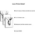 thumbnail image 2 of 3 Pcs Minimalist Shadow Love Canvas Artwork 12x16 In Decoration For Couples Paintings for Home Decor, 2 of 5
