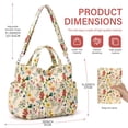 thumbnail image 3 of Gocvo Corduroy Tote Bag, Large Tote Bags for Women, Crossbody Shoulder Handbags for Work Travel（Retro Flower）, 3 of 7
