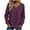Hot Pink, variant on Kaemgyyd Sweatshirt for Women Casual Loose Long Sleeve Crewneck Pullover Fuzzy V Neck Trendy Fall Clothes Shirts