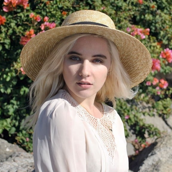Milan Straw Boater Sun Hat - ONE SIZE FITS MOST - Natural