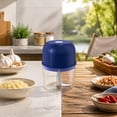 thumbnail image 6 of Mini Garlic Chopper with Stainless Steel Blades, USB Rechargeable Portable Food Mincer, Wireless Food Processor for Garlic, Chili, Spices, Food Kitchen Gadgets, Light Blue, 6 of 8