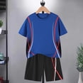 thumbnail image 2 of Boys' Active Shorts Set Short Sleeve Quick-dry Shirt 2 Piece Summer Outfit Sets for Kids Boy, 2 of 7