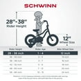 thumbnail image 5 of Schwinn Petunia Steerable Toddler Bike with Training Wheels, 12 Inch Wheel, Ages 2-4, Pink, 5 of 5