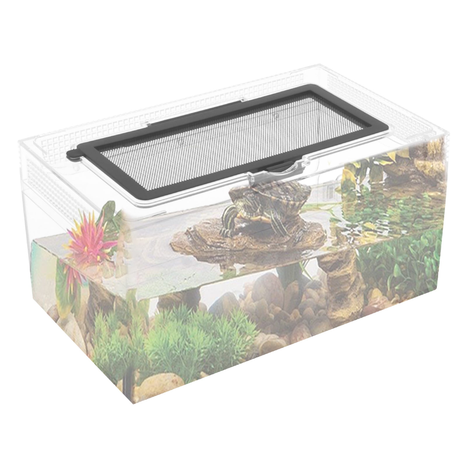 Wekvgz Reptile Terrarium Clear Breathable Reptile Breeding Box Multipurpose Gecko Container for Snake Tarantula Hermit Crab Jumping Spider