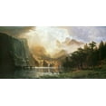 thumbnail image 2 of Bierstadt, Albert 24x14 Gold Ornate Wood Framed with Double Matting Museum Art Print Titled - Sierra Nevada in California, 2 of 4