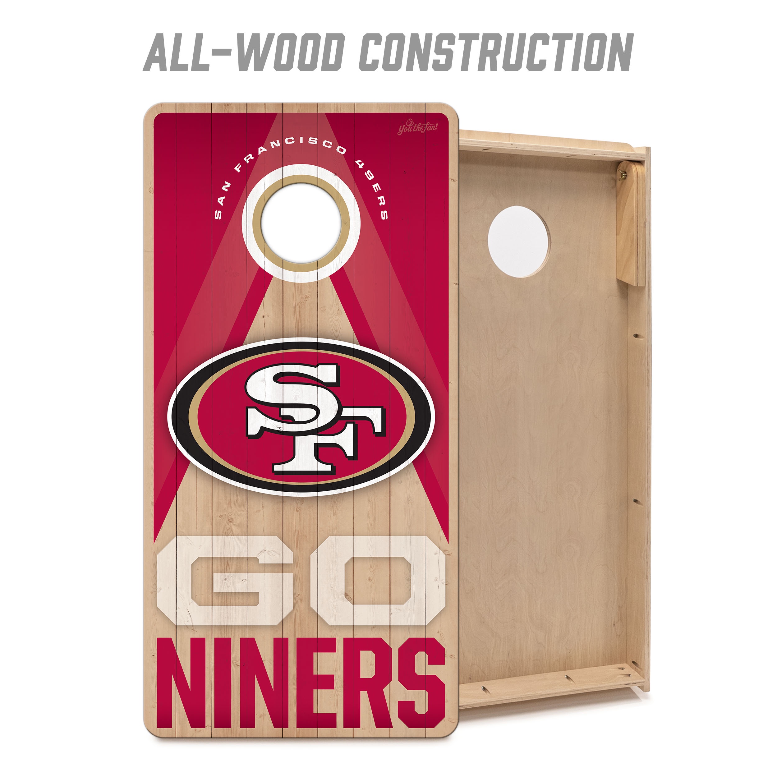 YouTheFan NFL San Francisco 49ers 2x4 Slogan Series Cornhole