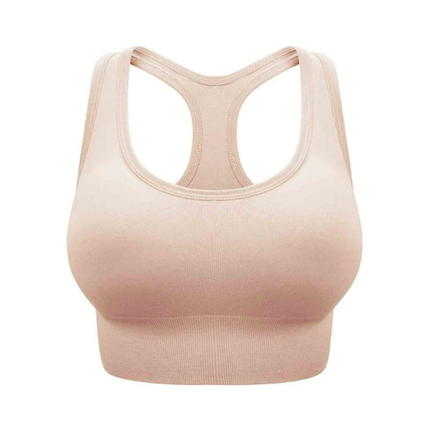 IROINNID Clearance Racerback Bras for Women Sports Bras Sports Bra  Elasticity Push Up Yoga Fitness Sports Bustier Without Underwire,Beige 
