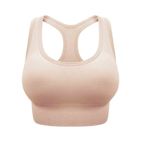 TopLLC Sports Bras for Women 2024 Fashion Ladies'plain Color Front Side  Lace Sports Bra Full Cup Bra Vest Tops Sprot Bra Workout Yoga Bra