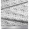 thumbnail image 3 of Soimoi Black Heavy Satin Fabric To The End Text Decor Fabric Printed Yard 54 Inch Wide, 3 of 3